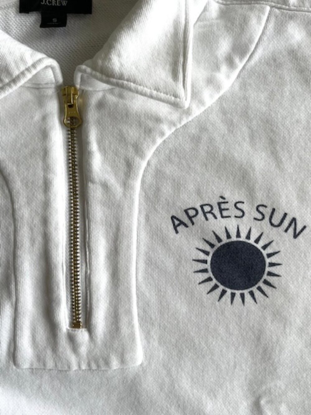 J. Crew Graphic Half-zip Sweatshirt "Apres Sun"| Size Small - Picture 3 of 6